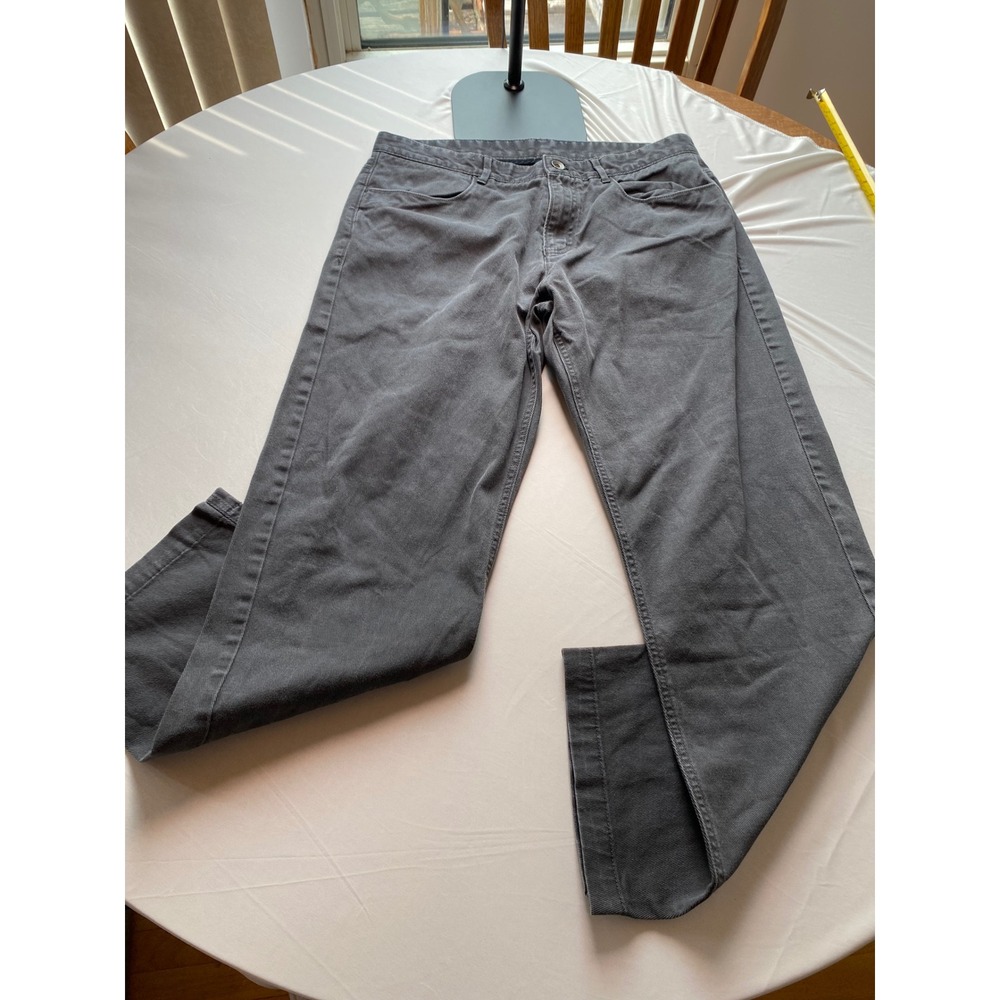 Calvin Klein Mens Gray Corduroy Pants 34x30 Straight Leg Stretch Fine Wale CK